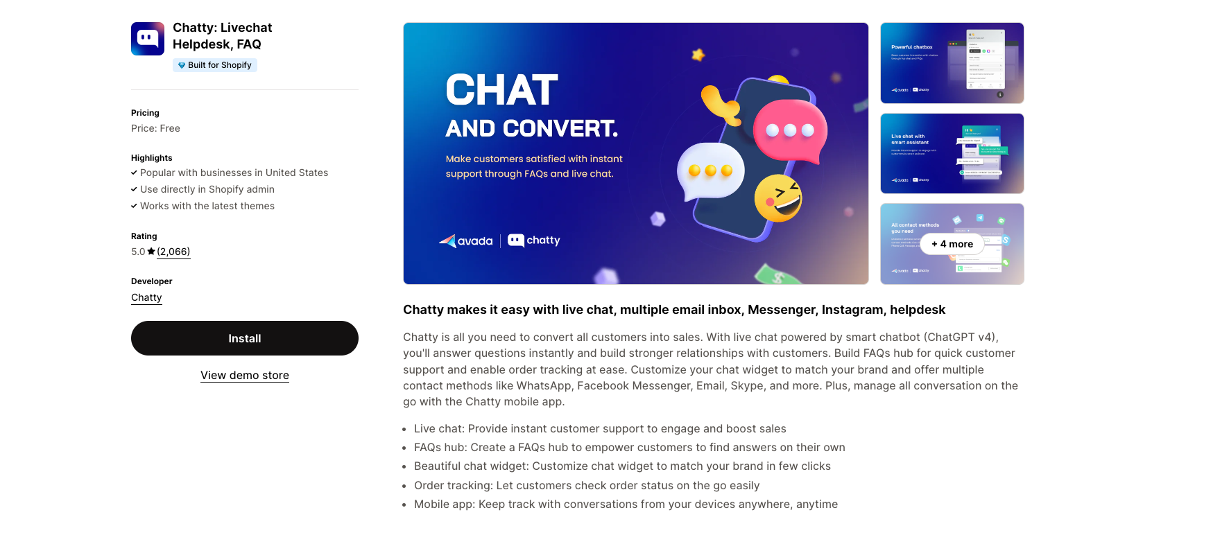 Chatty: Livechat Helpdesk, FAQ