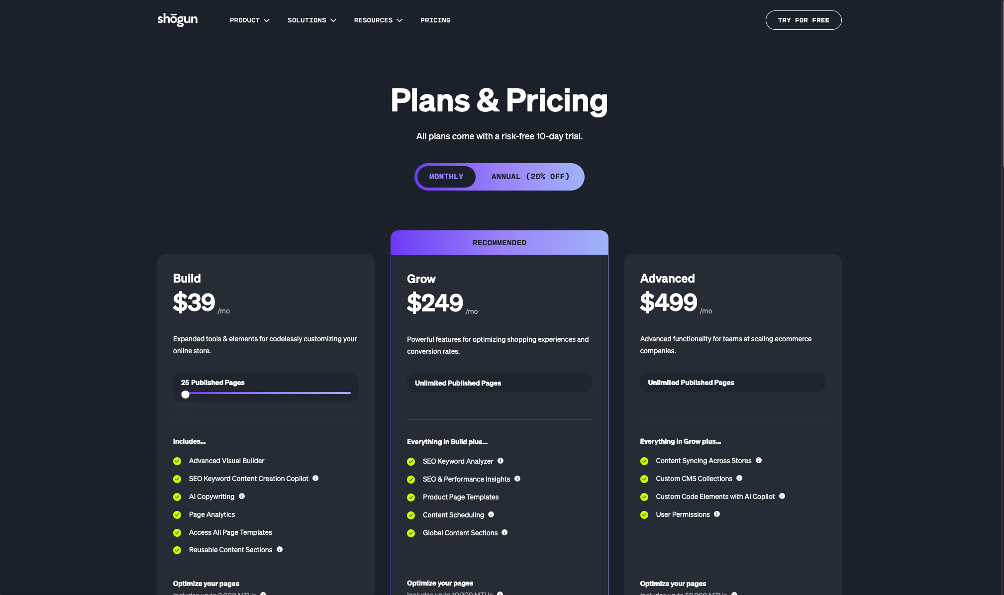 Shogun ‑ Landing Page Builder