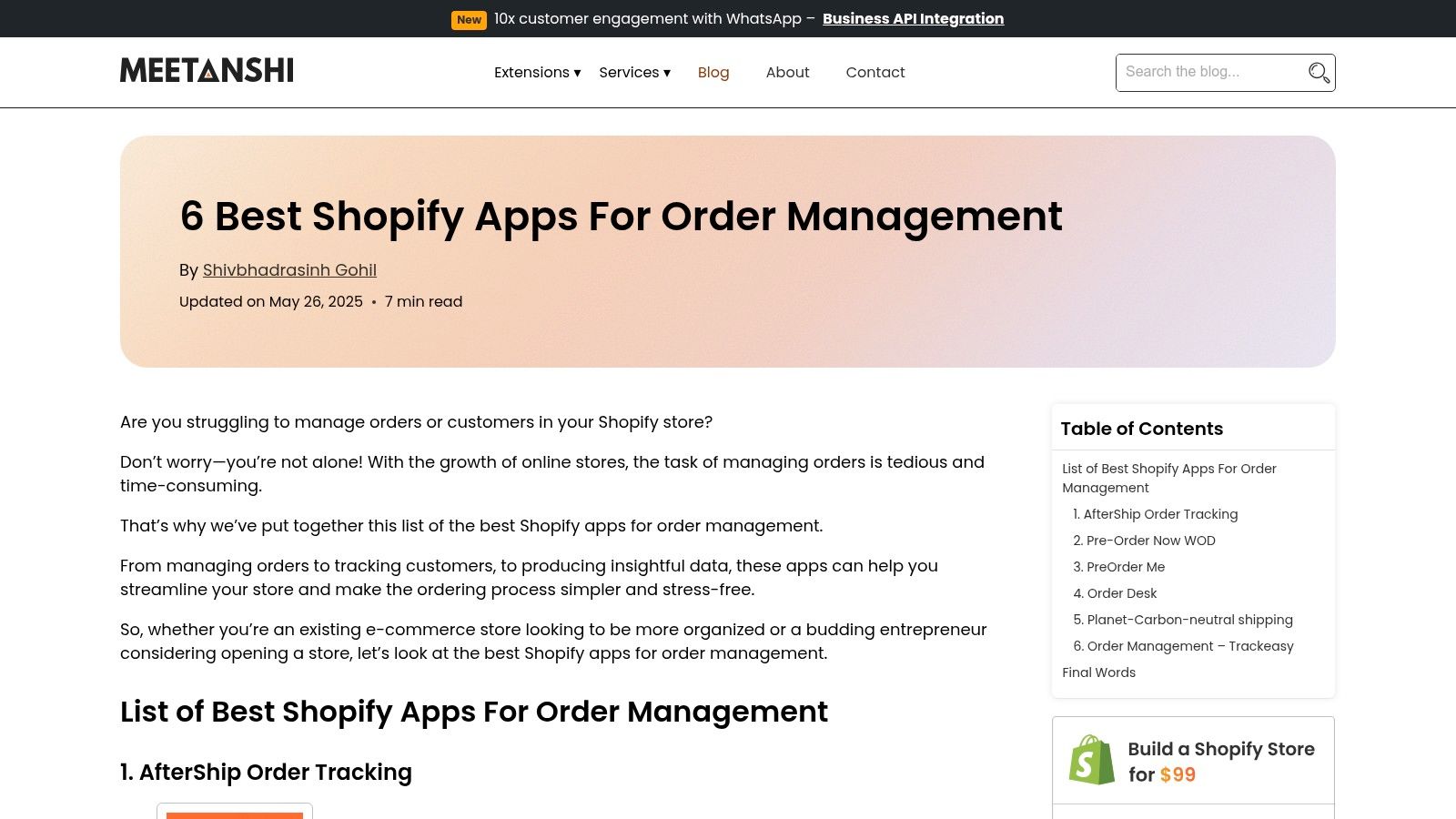 Order Desk