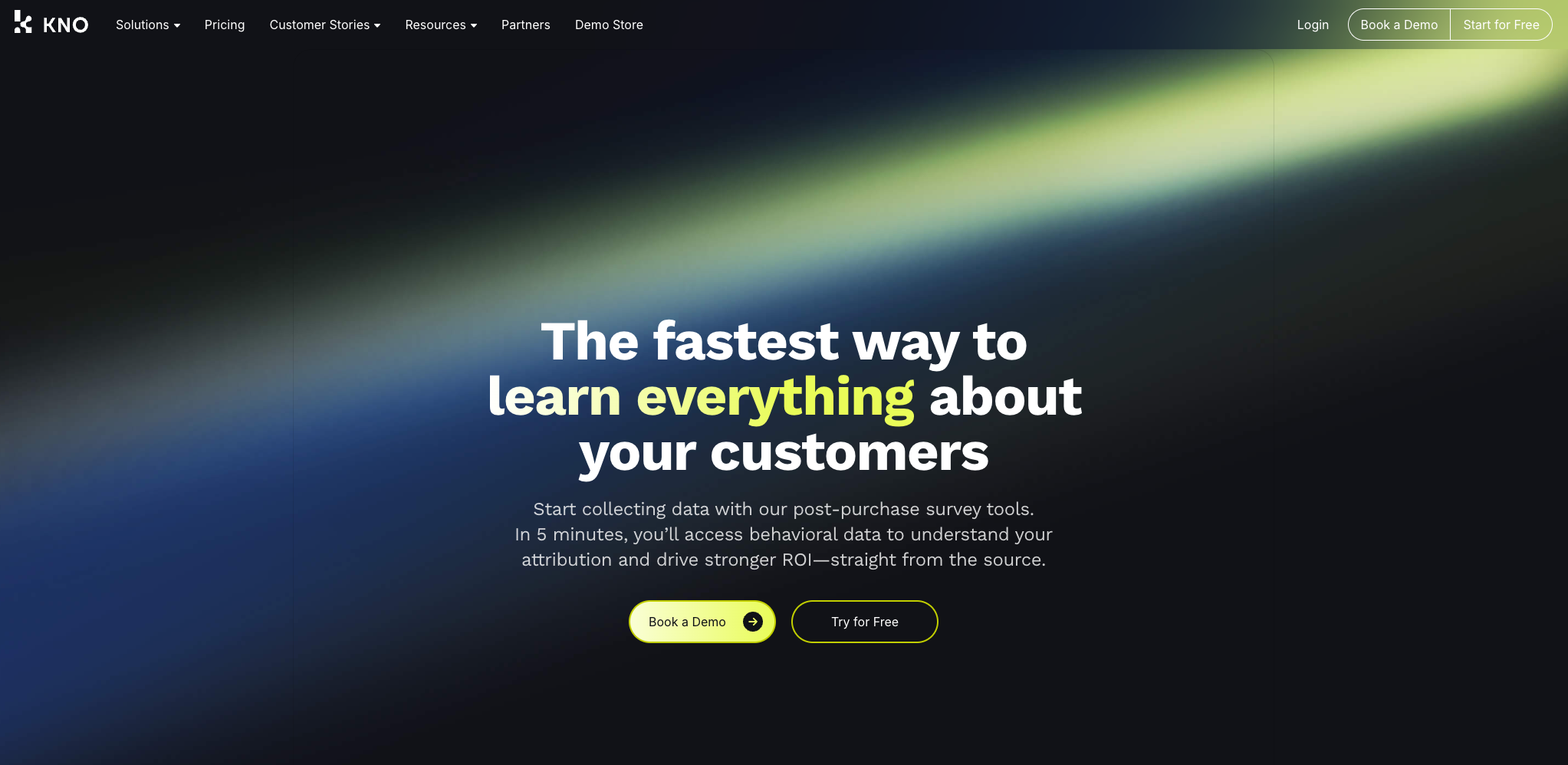 KNO Post Purchase Surveys