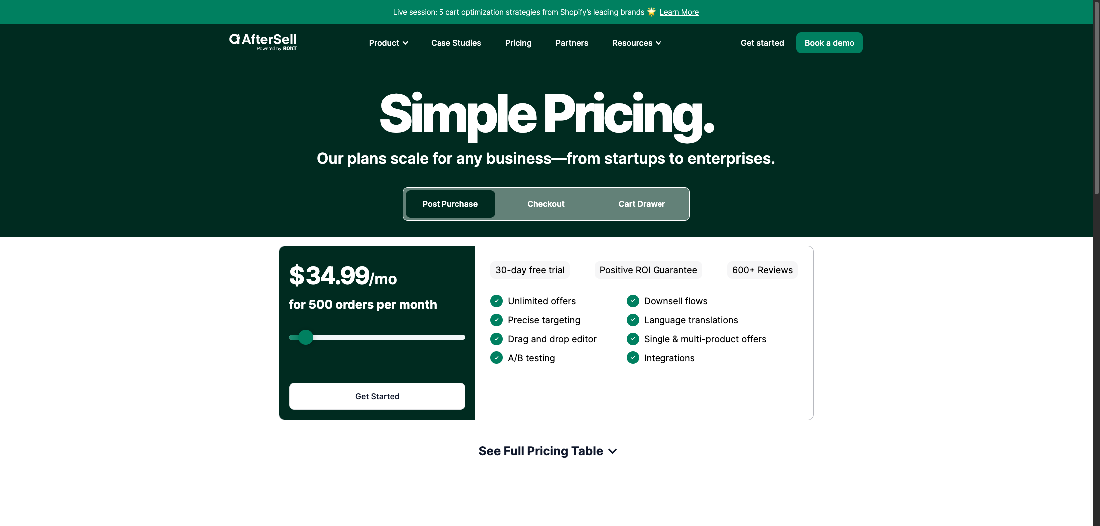 AfterSell Post Purchase Upsell